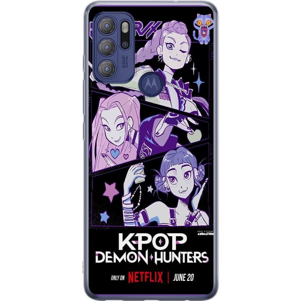Kompatibel Mobilcover til Motorola Moto G60S Kpop Dæmonjægere Huntrix Stjerner Mira Zoey Rumi Lilla Idolglød