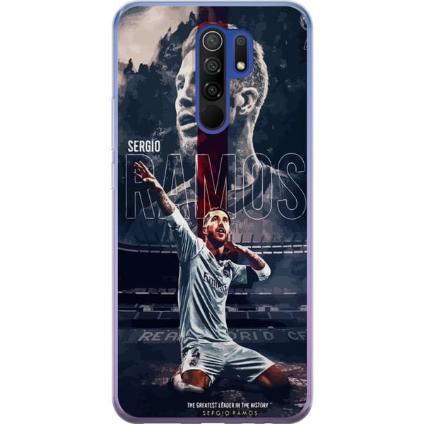 Kompatibelt Mobilskal till Xiaomi Redmi 9 Ramos Fotboll Legend Motiv Spelare Real Madrid Spanien Back Ikoniskt Namn Fotbollsstjärna Sport