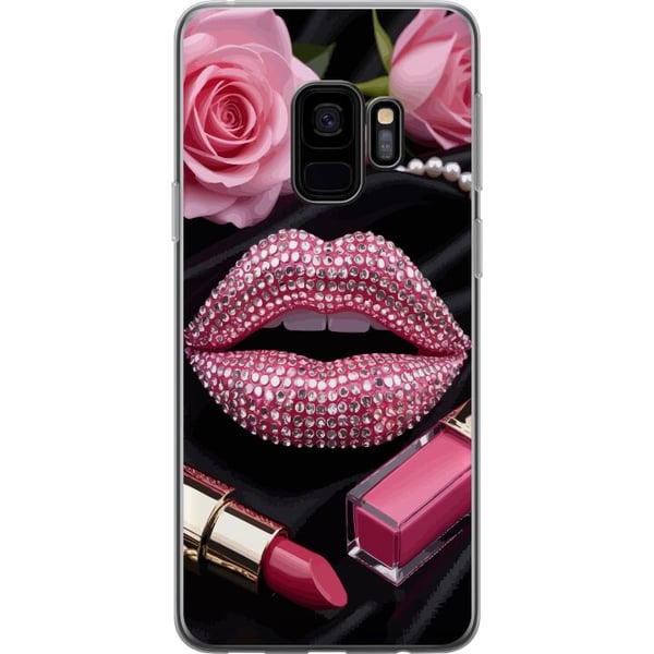 Yhteensopiva Puhelinkuori Samsung Galaxy S9 vaaleanpunainen glitter huulet meikki timantit ruusut kynsilakka muoti glamour kauneus juliste vaaleanpun Yhteensopiva Puhelinkuori Samsung Galaxy S9 vaaleanpunainen glitter huulet meikki timantit ruusut kynsilakka muoti glamour kauneus juliste vaaleanpun