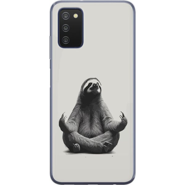 Kompatibelt Mobildeksel til Samsung Galaxy A03s Dovendyr i meditasjon – sjarmerende, rolig design som kombinerer humor, avslapning og søt estetikk i