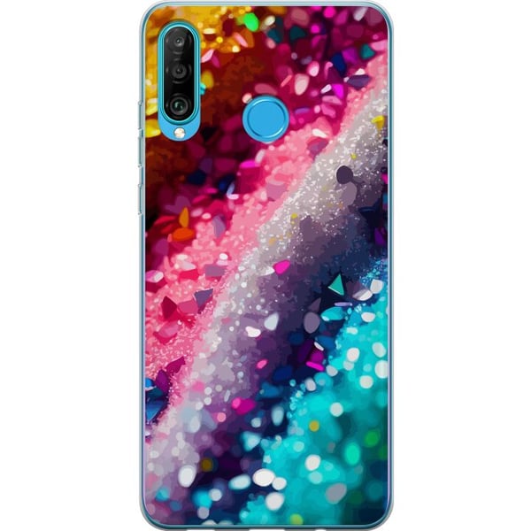Kompatibelt Mobilskal till Huawei P30 lite Glitter