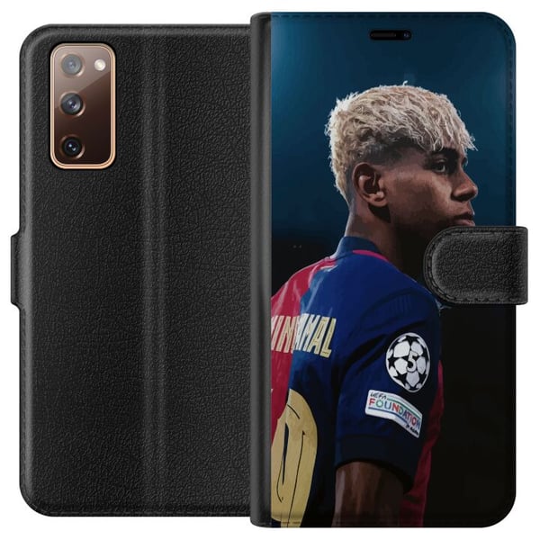 Kompatibel Tegnebogsetui til Samsung Galaxy S20 FE Lamine Yamal - Barcelonas Wunderkind i fokus