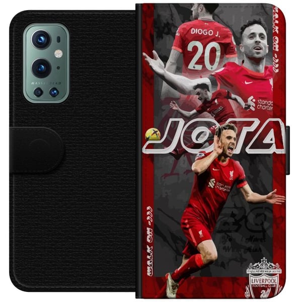 Kompatibelt Plånboksfodral till OnePlus 9 Pro Liverpool FC Diogo Jota fotboll poster Portugal anfallare nr 20 Premier League forward Reds fan art
