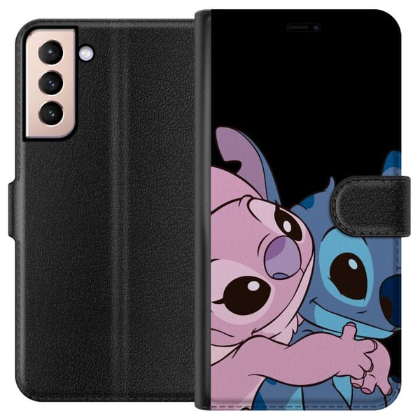 Kompatibelt Lommeboketui til Samsung Galaxy S21 Lilo & Stitch