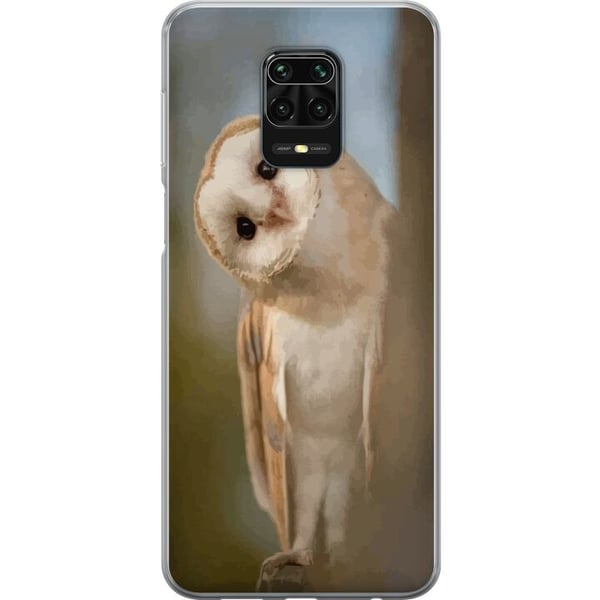 Kompatibel Mobilcover til Xiaomi Redmi Note 9S Uggla Nyfiken Blick Fågelmotiv Skog Natur Grafiskt Design