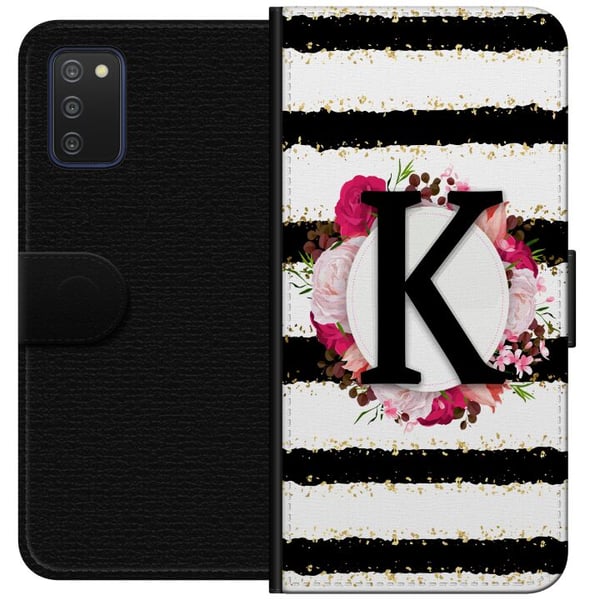 Kompatibelt Lommeboketui til Samsung Galaxy A03s Bokstaven K