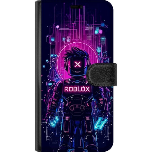 Kompatibelt Lommeboketui til Samsung Galaxy S10+ Roblox Cyber Core Kraftfullt digitalt Roblox-design med lilla lys og futuristisk bakgrunn