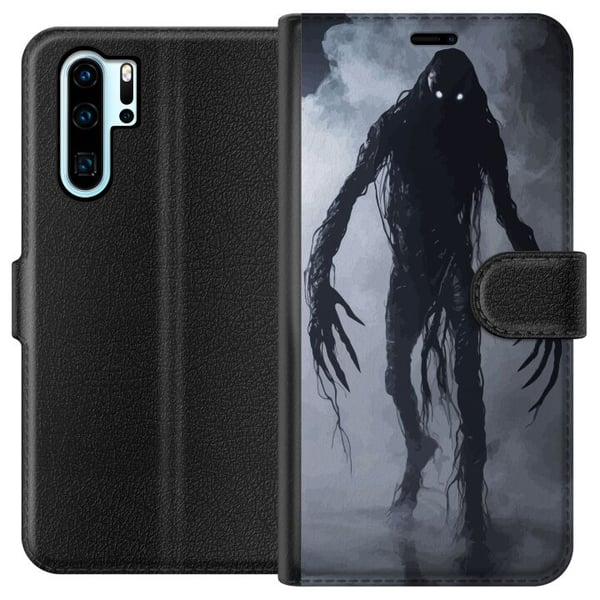 Kompatibel Tegnebogsetui til Huawei P30 Pro Tåget monster fantasy mørkt væsen