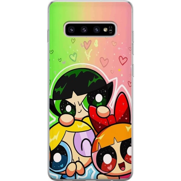 Kompatibelt Mobilskal till Samsung Galaxy S10+ Powerpuff Girls Cartoon Superheroes