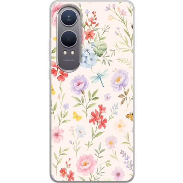 Kompatibel Mobilcover til OnePlus Nord CE4 Lite Blomster Kompatibel Mobilcover til OnePlus Nord CE4 Lite Blomster