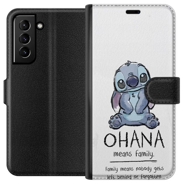 Yhteensopiva Lompakkokotelo Samsung Galaxy S21+ 5G Stitch Ohana Yhteensopiva Lompakkokotelo Samsung Galaxy S21+ 5G Stitch Ohana