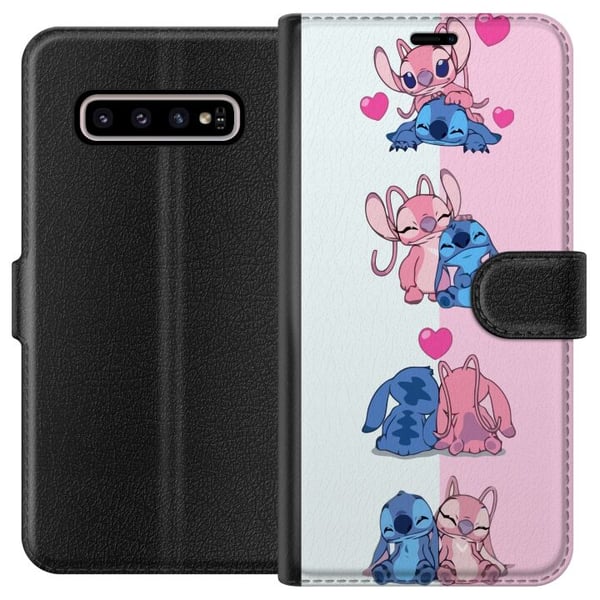 Kompatibelt Lommeboketui til Samsung Galaxy S10+ Lilo & Stitch Kompatibelt Lommeboketui til Samsung Galaxy S10+ Lilo & Stitch