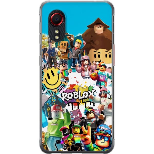 Yhteensopiva Puhelinkuori Samsung Galaxy Xcover 5 Roblox Party värikäs teema pelihahmoilla ja pelaamisen energialla kaikille faneille