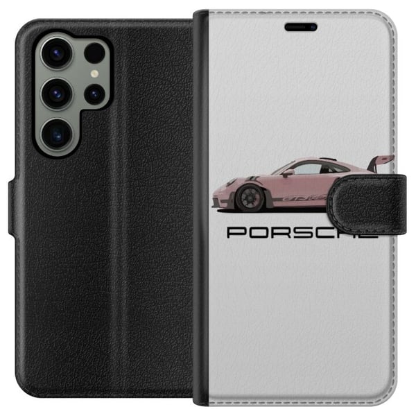 Kompatibel Tegnebogsetui til Samsung Galaxy S23 Ultra Porsche 911 Pink