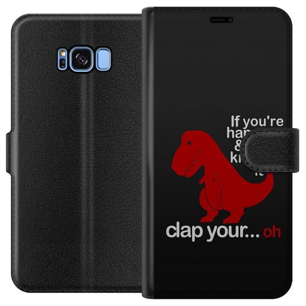 Kompatibelt Lommeboketui til Samsung Galaxy S8 Dinosaur Kompatibelt Lommeboketui til Samsung Galaxy S8 Dinosaur