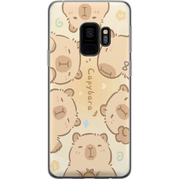 Kompatibel Mobilcover til Samsung Galaxy S9 Søde kapivarer i pasteldesign – nuttede flodsvin i bløde farver, en sød og varm stil med charme og legend