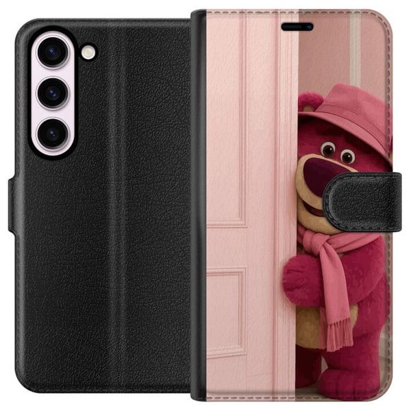 Kompatibel Tegnebogsetui til Samsung Galaxy S23 Lyserød bamse med hat og tørklæde, sødt pastelfarvet design fyldt med kærlighed, humor og varme Kompatibel Tegnebogsetui til Samsung Galaxy S23 Lyserød bamse med hat og tørklæde, sødt pastelfarvet design fyldt med kærlighed, humor og varme