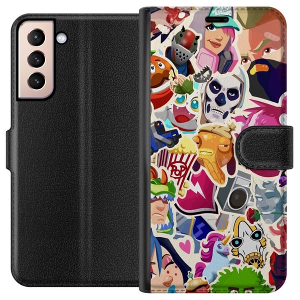 Kompatibelt Lommeboketui til Samsung Galaxy S21 Fortnite Kompatibelt Lommeboketui til Samsung Galaxy S21 Fortnite