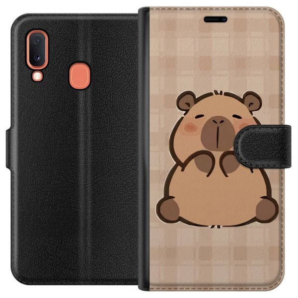 Kompatibelt Lommeboketui til Samsung Galaxy A20e Mobilskal kawaii capybara flera figurer japansk stil Kompatibelt Lommeboketui til Samsung Galaxy A20e Mobilskal kawaii capybara flera figurer japansk stil
