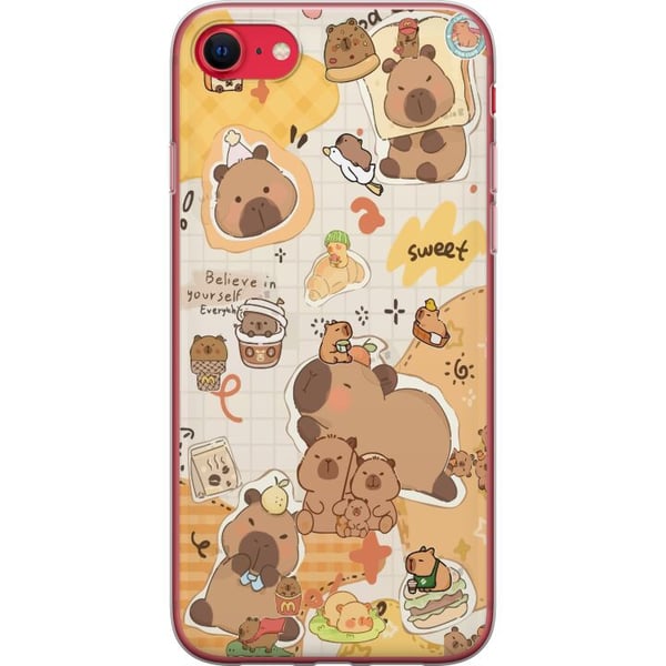 Kompatibel Mobilcover til Apple iPhone 7 Kawaii capybara mobilskal med gulliga djurmotiv
