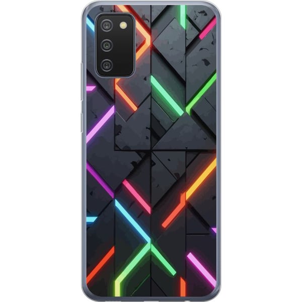 Kompatibel Mobilcover til Samsung Galaxy A02s Moderne neonmønster med skarpe lyslinjer