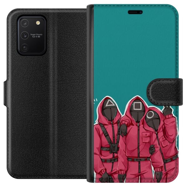 Kompatibelt Lommeboketui til Samsung Galaxy S10 Lite Squid Game Karaktärer Grafisk Design Seriefigurer Populär Kompatibelt Lommeboketui til Samsung Galaxy S10 Lite Squid Game Karaktärer Grafisk Design Seriefigurer Populär