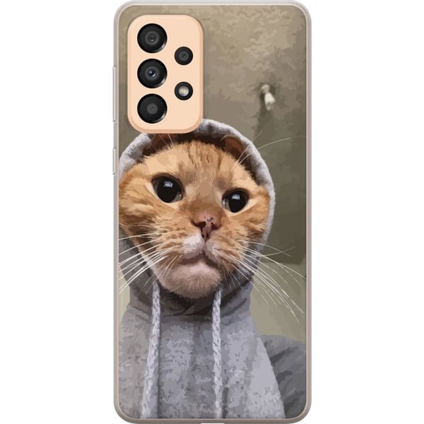 Kompatibelt Mobilskal till Samsung Galaxy A33 5G Katt Tröja