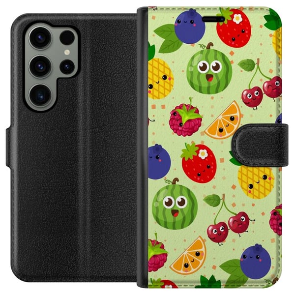 Kompatibel Tegnebogsetui til Samsung Galaxy S23 Ultra Frugtmønster med ananas, melon og kirsebær, farverigt design, der spreder glæde og sommerenergi Kompatibel Tegnebogsetui til Samsung Galaxy S23 Ultra Frugtmønster med ananas, melon og kirsebær, farverigt design, der spreder glæde og sommerenergi