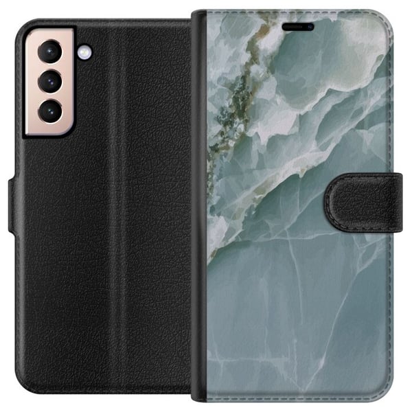 Kompatibelt Lommeboketui til Samsung Galaxy S21 Marmor Isfjell