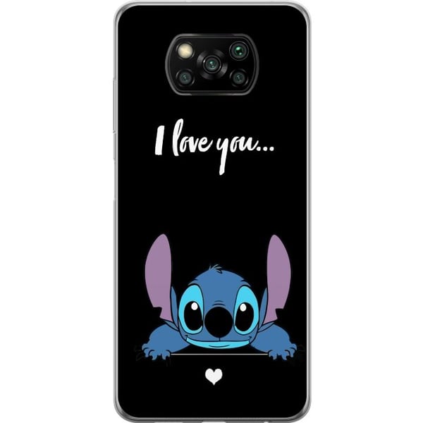 Kompatibel Mobilcover til Xiaomi Poco X3 NFC Stitch Jeg Elsker Dig