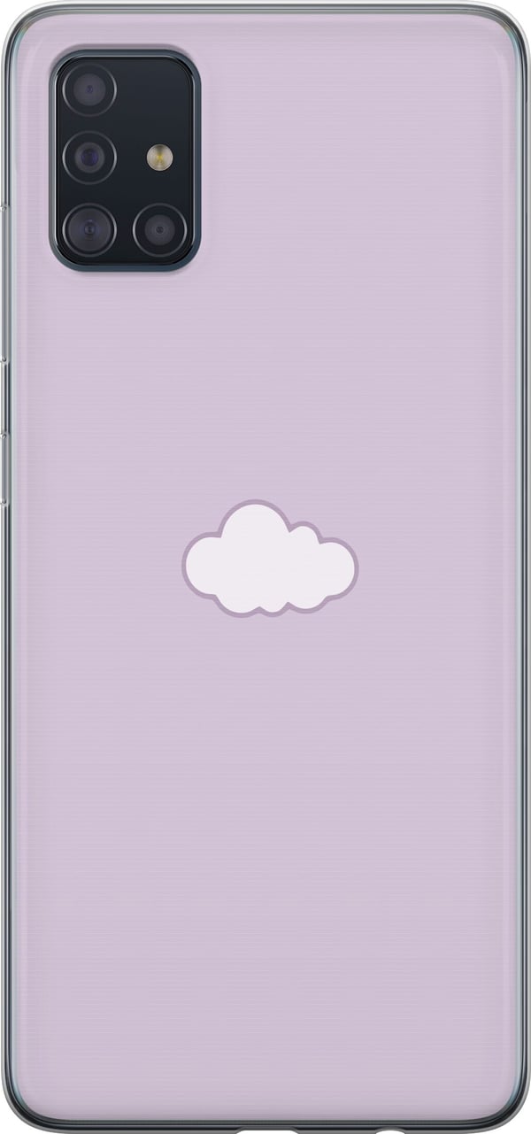 Kompatibel Mobilcover til Samsung Galaxy A51 Lilla Sky - minimalistisk sky på lilla baggrund