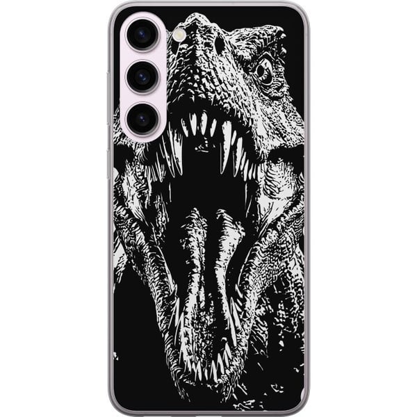 Kompatibel Mobilcover til Samsung Galaxy S23+ T-Rex brøl dinosaur episk sort-hvidt forhistorisk bæst voldsomt brøl monster kunst illustration plakat Kompatibel Mobilcover til Samsung Galaxy S23+ T-Rex brøl dinosaur episk sort-hvidt forhistorisk bæst voldsomt brøl monster kunst illustration plakat