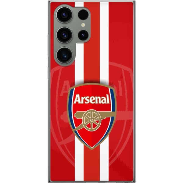Kompatibelt Mobildeksel til Samsung Galaxy S23 Ultra Arsenal-logo med rød-hvit bakgrunn, klassisk fotballdesign for klubbens ekte fans Kompatibelt Mobildeksel til Samsung Galaxy S23 Ultra Arsenal-logo med rød-hvit bakgrunn, klassisk fotballdesign for klubbens ekte fans