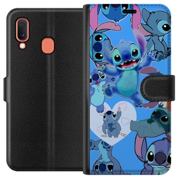 Kompatibelt Lommeboketui til Samsung Galaxy A20e Sting mønster Kompatibelt Lommeboketui til Samsung Galaxy A20e Sting mønster