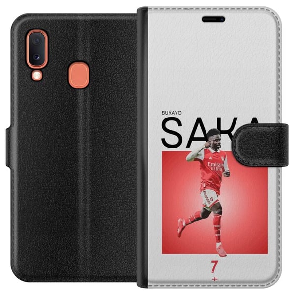 Kompatibelt Lommeboketui til Samsung Galaxy A20e Bukayo Saka Arsenal England 16 målgivende pasninger til tross for skade fotball teknisk rask spiller Kompatibelt Lommeboketui til Samsung Galaxy A20e Bukayo Saka Arsenal England 16 målgivende pasninger til tross for skade fotball teknisk rask spiller