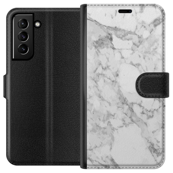 Kompatibelt Lommeboketui til Samsung Galaxy S21+ 5G Marmor Kompatibelt Lommeboketui til Samsung Galaxy S21+ 5G Marmor