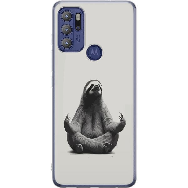 Kompatibel Mobilcover til Motorola Moto G60S Dovendyr i meditation – charmerende, roligt design, der kombinerer humor, afslapning og sød æstetik i pe