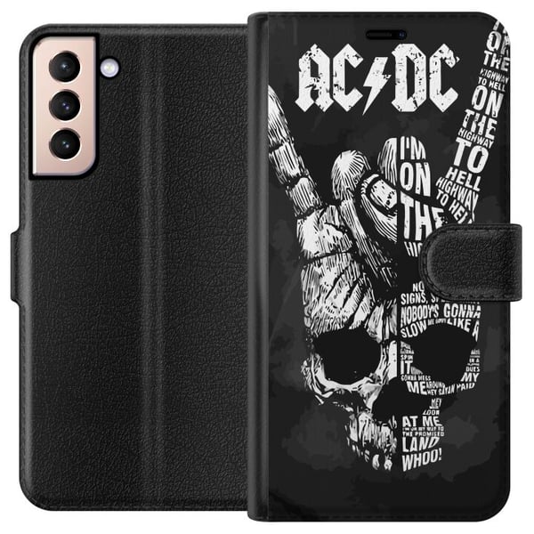 Kompatibelt Lommeboketui til Samsung Galaxy S21 ACDC Rockemusikkband Gitar Klassisk Kompatibelt Lommeboketui til Samsung Galaxy S21 ACDC Rockemusikkband Gitar Klassisk