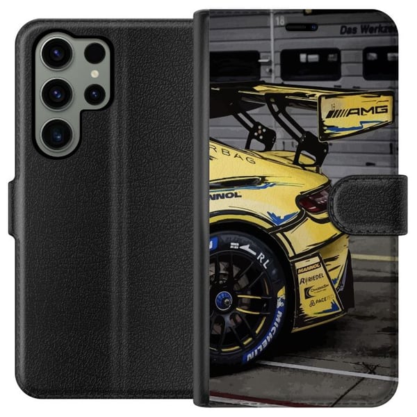Kompatibel Tegnebogsetui til Samsung Galaxy S23 Ultra AMG Mercedes plakat racing sportsvogn gul luksus bilindustri tysk mærke motorsport bildesign re Kompatibel Tegnebogsetui til Samsung Galaxy S23 Ultra AMG Mercedes plakat racing sportsvogn gul luksus bilindustri tysk mærke motorsport bildesign re