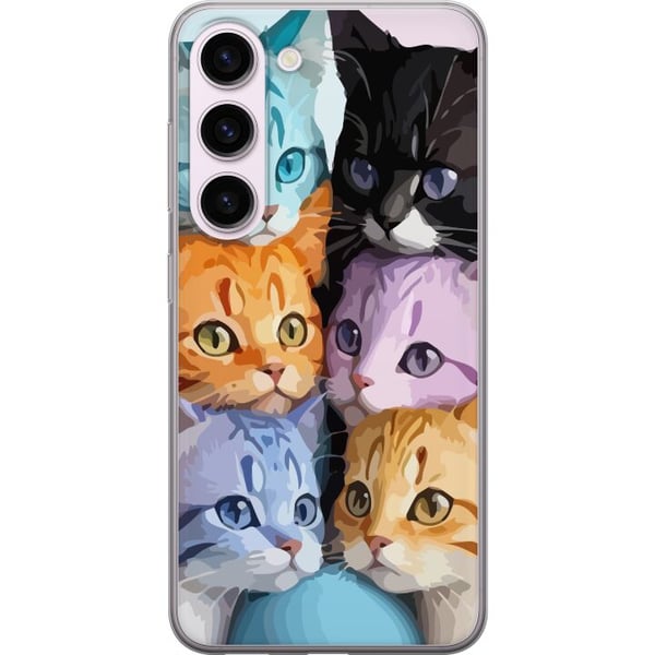 Kompatibel Mobilcover til Samsung Galaxy S23 Farverige Katte Kompatibel Mobilcover til Samsung Galaxy S23 Farverige Katte