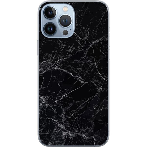 Yhteensopiva Puhelinkuori Apple iPhone 13 Pro Max Marmori Musta
