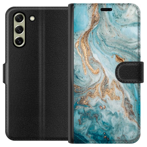 Kompatibelt Lommeboketui til Samsung Galaxy S21 FE 5G Magisk Marmor