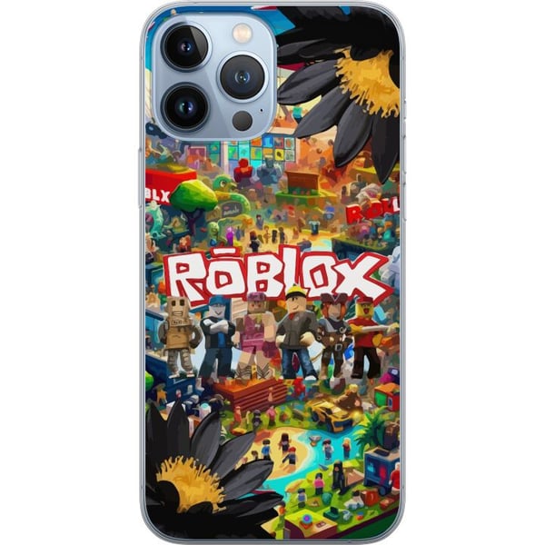 Kompatibelt Mobildeksel til Apple iPhone 13 Pro Max Roblox-spillverden med populære karakterer, fargerike miljøer og eventyr – perfekt for barn og un