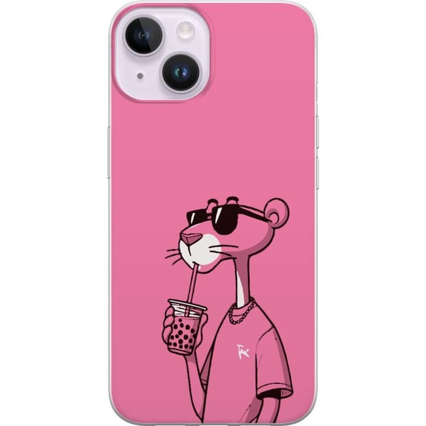 Kompatibel Mobilcover til Apple iPhone 14 Pink Panther Drink