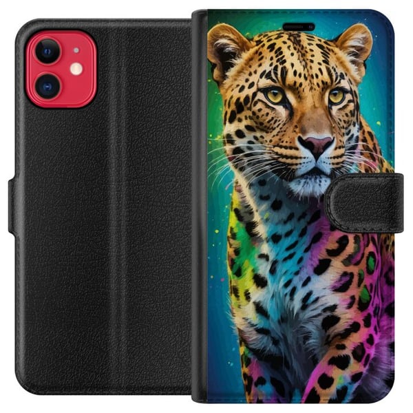 Kompatibel Tegnebogsetui til Apple iPhone 11 Leopard Kompatibel Tegnebogsetui til Apple iPhone 11 Leopard