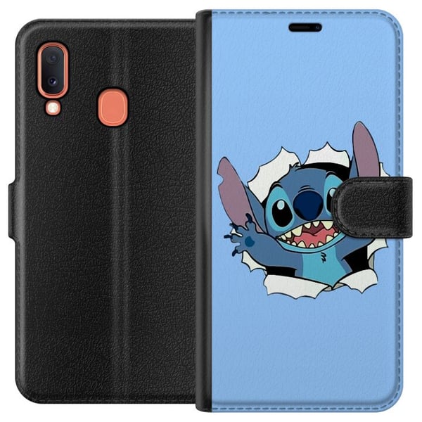 Kompatibelt Lommeboketui til Samsung Galaxy A20e Stitch Kompatibelt Lommeboketui til Samsung Galaxy A20e Stitch