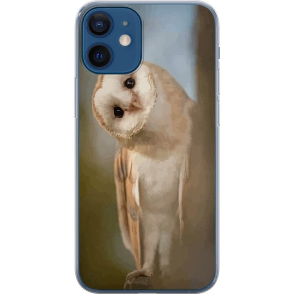 Kompatibelt Mobildeksel til Apple iPhone 12 Uggla Nyfiken Blick Fågelmotiv Skog Natur Grafiskt Design