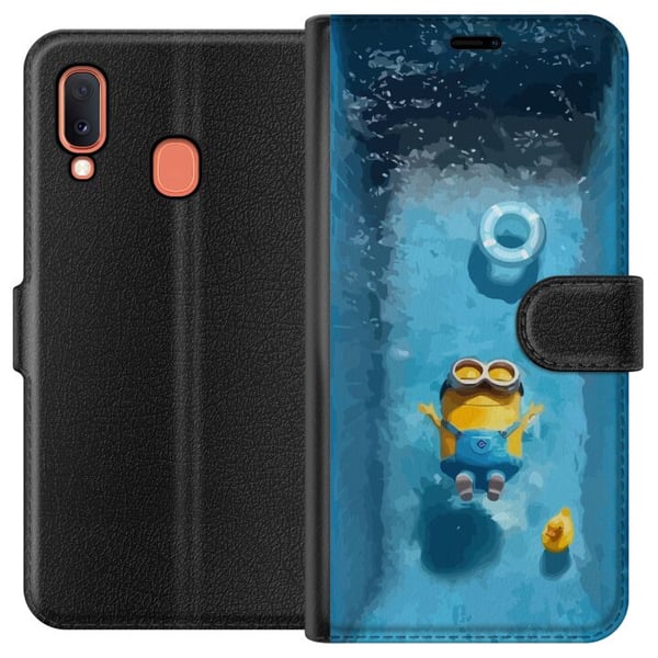 Kompatibelt Lommeboketui til Samsung Galaxy A20e Minions Grusomme meg tegnefilm Kompatibelt Lommeboketui til Samsung Galaxy A20e Minions Grusomme meg tegnefilm