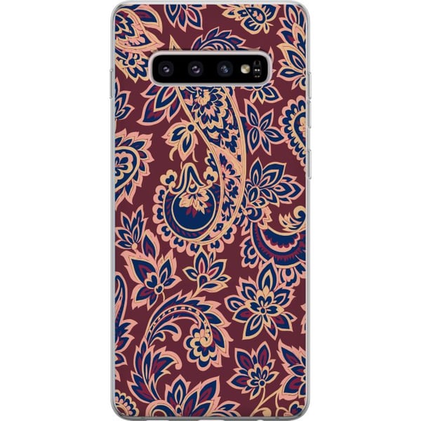 Yhteensopiva Puhelinkuori Samsung Galaxy S10+ Paisley itämainen kuvio boho intialainen kuvio vintage koristeet kukat retro tekstiili tapetti koristel