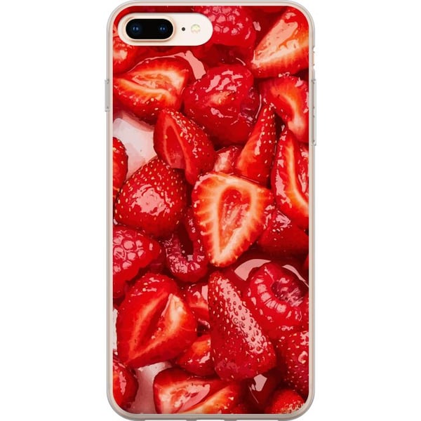 Yhteensopiva Puhelinkuori Apple iPhone 8 Plus Mansikkakuviointi - makea motiivi kesäfiiliksellä Yhteensopiva Puhelinkuori Apple iPhone 8 Plus Mansikkakuviointi - makea motiivi kesäfiiliksellä